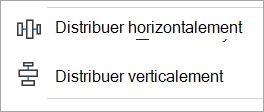 Capture d’écran montrant les options d’alignement horizonal et vertical de Align Objects.