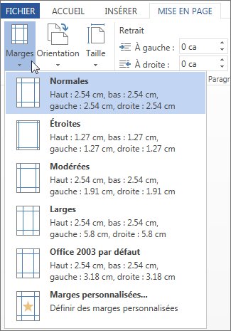 Image de la Galerie de marges de Word Web App