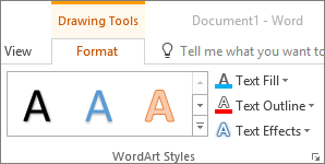 Groupe Styles WordArt