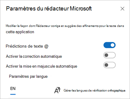 Activez ou désactivez vos paramètres d’éditeur.