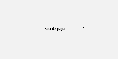 Montre un exemple d’un saut de page.