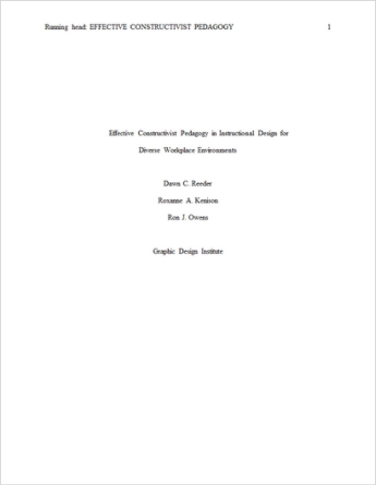 APA Paper template