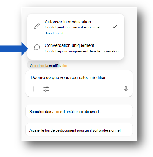 Copilot Chat uniquement les réponses.