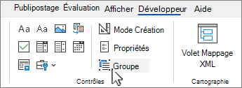 Bouton de contrôle de groupe
