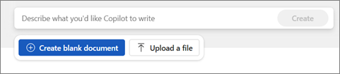 Bouton Créer un document vide dans Word pour le web.