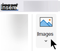 Dans l’onglet Insérer du ruban, sélectionnez Insérer, puis Images.