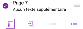 Supprimer une page dans OneNote pour iOS