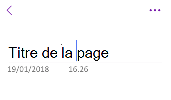 Renommer une page dans OneNote pour iOS
