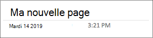 Renommer une page dans OneNote pour Mac
