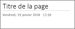 Renommer la page dans OneNote sur le Web