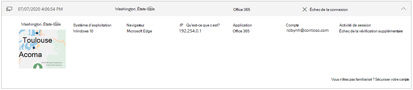 Vignette de connexion infructueuse