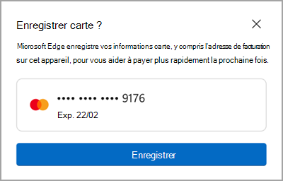 Enregistrer la carte