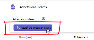 Ajouter un devoir Teams