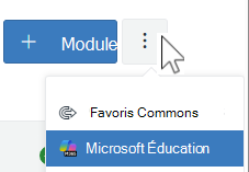Modules de canevas Plus de menu - Microsoft Éducation