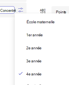 Choisir la note