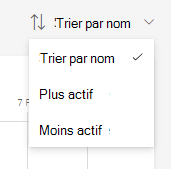 Capture d’écran de tri.
