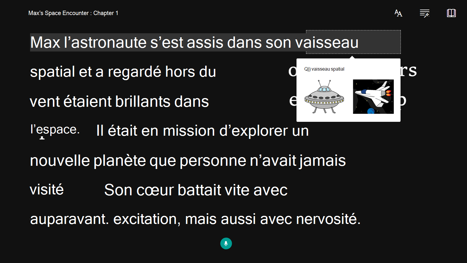 Capture d’écran de l’option d’accessibilité.