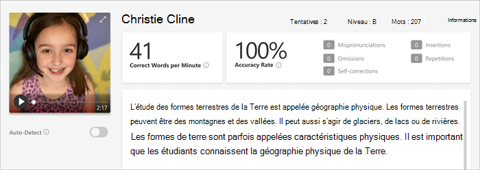 Affiché Capture d’écran du volet de révision du progrès en lecture,