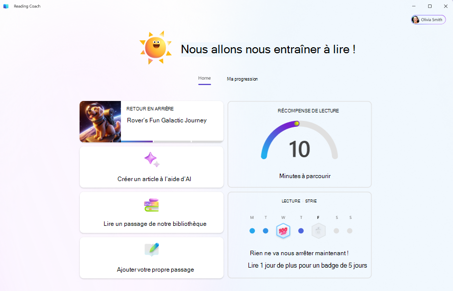 Mes progrès