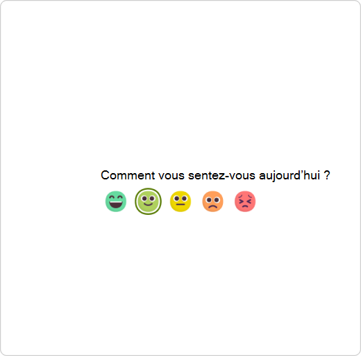 Répondre à la case activée - sélectionner un emoji