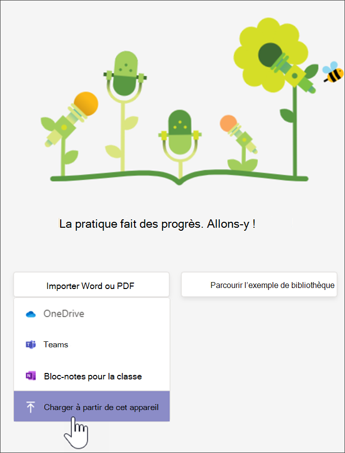 capture d’écran montrant la liste déroulante après la sélection de Télécharger Word ou PDF