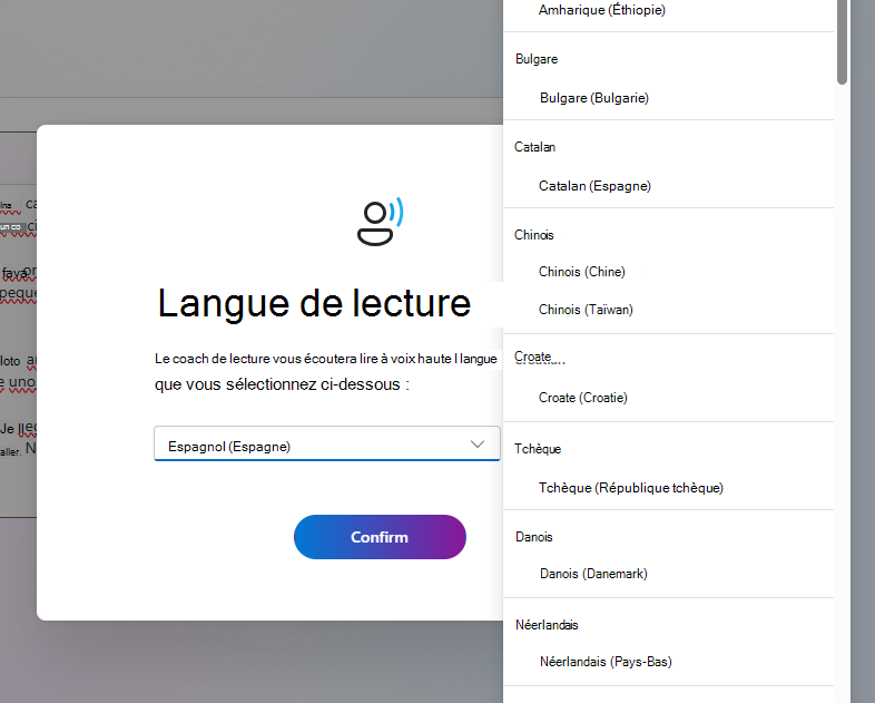 langue de lecture
