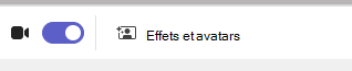 Capture d’écran des effets et des avatars.