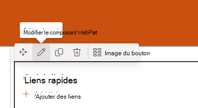 Capture d’écran du composant WebPart.