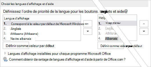 Office 2016 set language preference