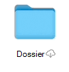 OneDrive pour Mac icône de status de fichier à la demande