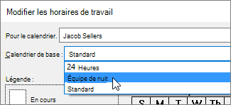 Calendrier de base d’une ressource