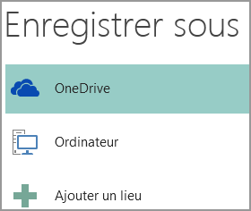 Capture d’écran de l’option Enregistrer sous dans Publisher