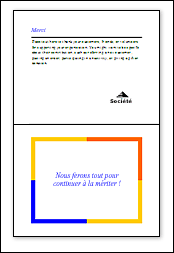 Two-page spread in a top fold greeting card