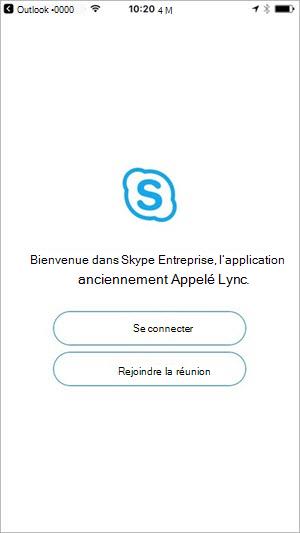Appuyez sur le bouton Participer à une réunion