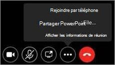 Capture d’écran montrant le bouton Autres options