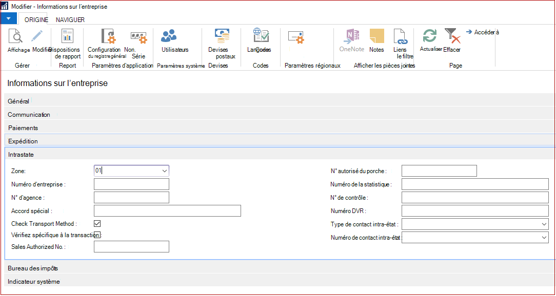 Informations sur l’entreprise
