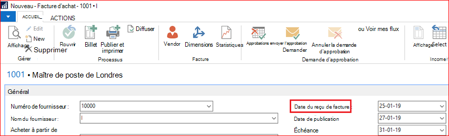 Créer une facture d’achat