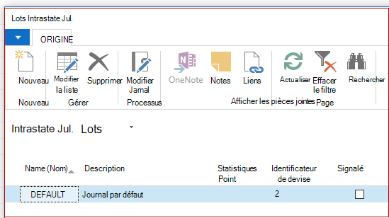 Instrastat Jnl. Batches