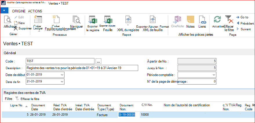 Exécutez l’action Créer un registre sur le registre carte