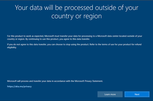 transfert de données Windows 10