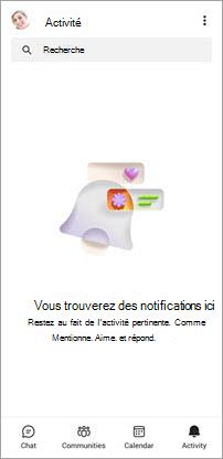 Capture d’écran de l’écran Activité mobile gratuite teams