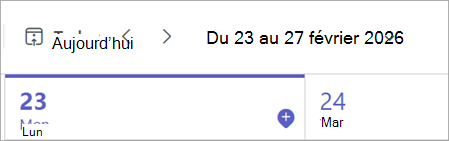 Modifier le mois et l’année en haut à gauche de la page