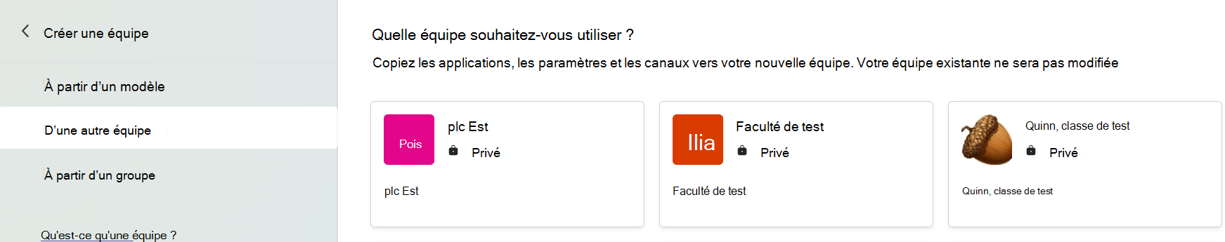 d’équipe
