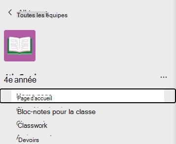 page d’accueil