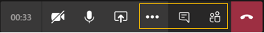 Meeting controls - Manage your meeting icons highlighted