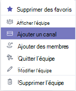 Ajouter un canal
