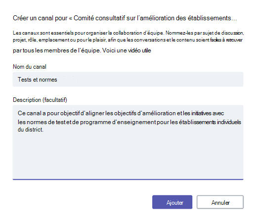 Créer un canal
