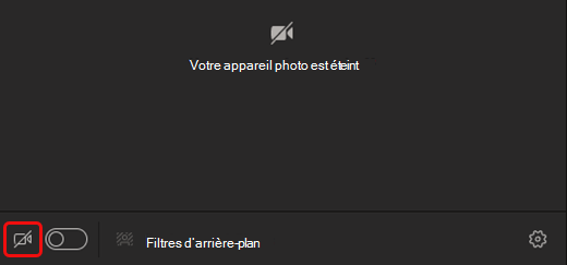 Sélectionner l’icône de l’appareil photo pour activer l’appareil photo