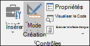 Mode Création sur le ruban