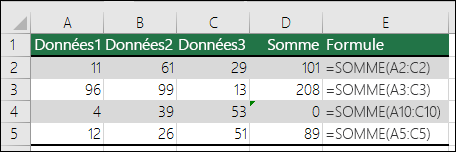 Excel affiche une erreur lorsqu’une formule ne correspond pas au modèle des formules adjacentes